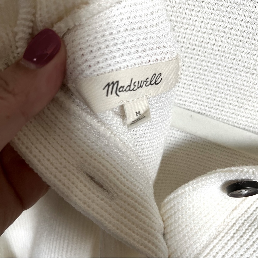 Madewell Mock Neck Button Back Top, Size M - Picture 8 of 8